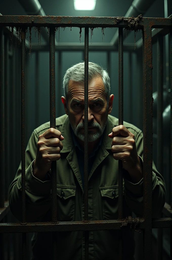 Man in a cage