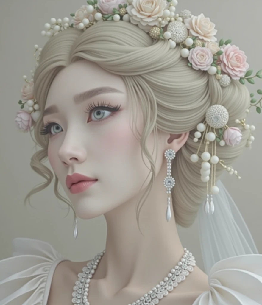 best quality, masterpiece, high resolution, 1 Girl,Chinese Wedding Dress,Hair accessories（lifelike）,necklace（lifelike）, Jewelry（lifelike）,Pretty Face,Above_Body,Hair accessories与脸蛋Body贴合， Tyndall effect,Reality, Dark Studio, Edge lighting, Two-tone lighting,(High Detail Skin:1.2), 8K uhd, Digital SLR Camera, Soft lighting, high quality, Volumetric Lighting, frank, photo, high resolution, 4K, 8K, Bokeh