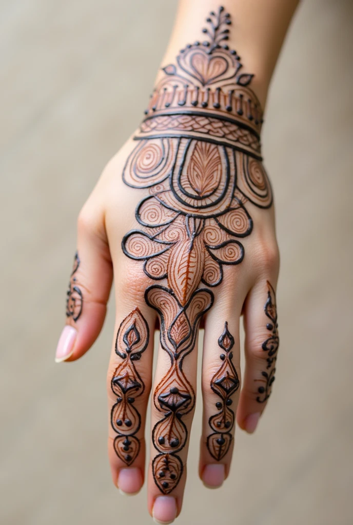 henna art on
hand