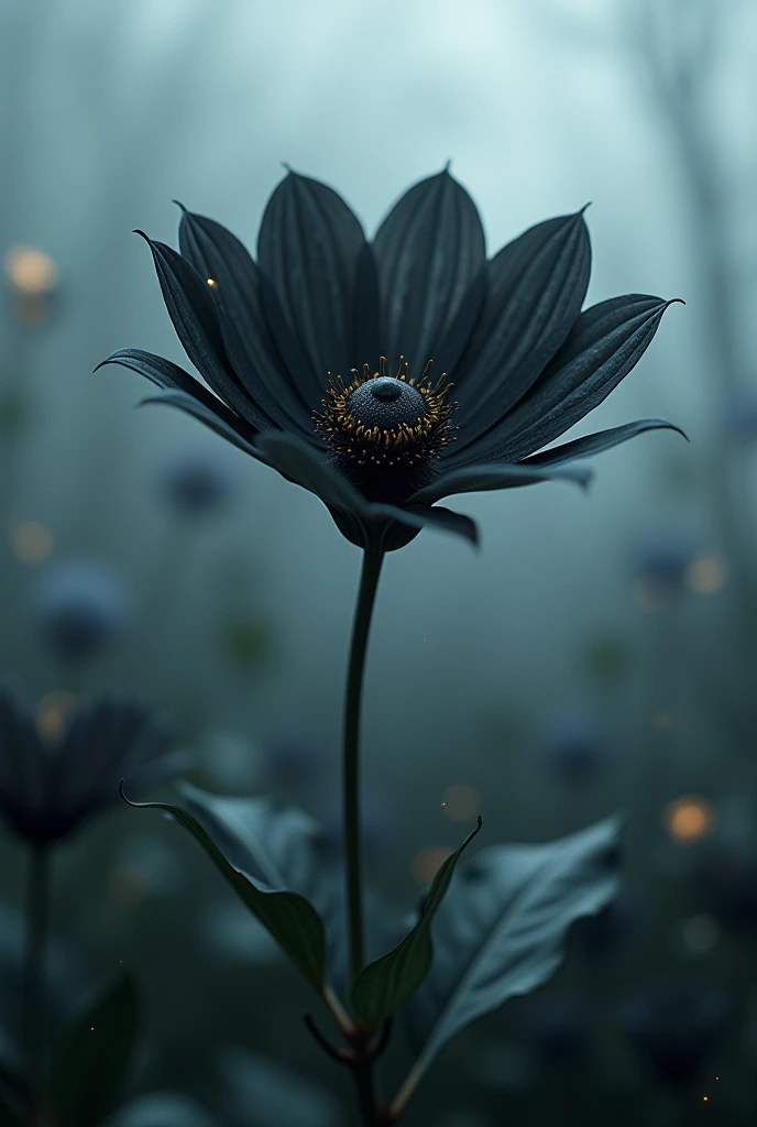Unseen heaven with black flower