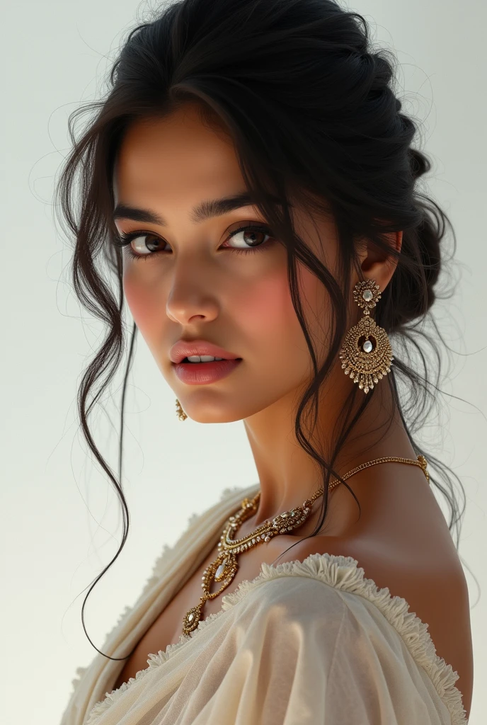 Indian girl, beautiful white, seductive