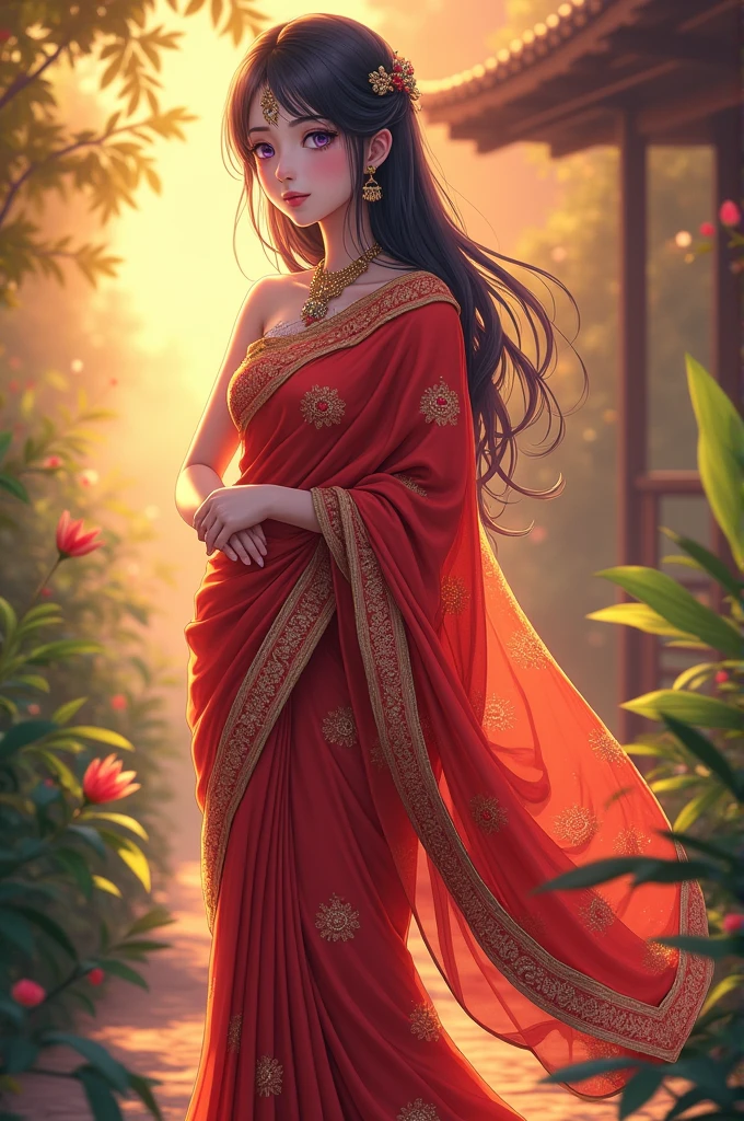 Hinata Hyuga in hot saree
