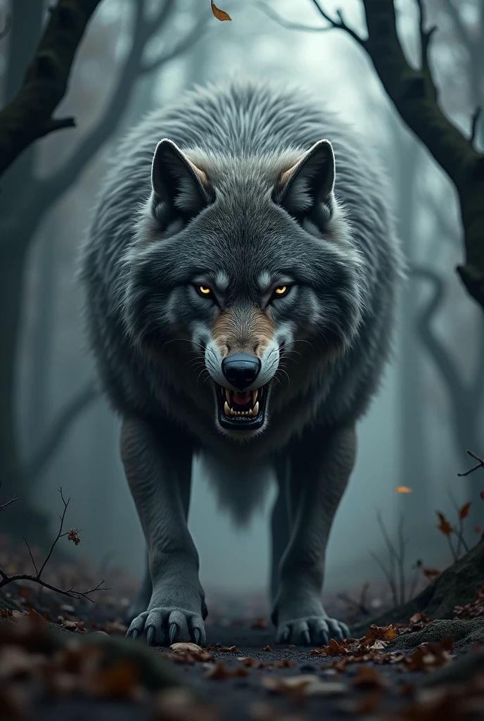 a ferocious wolf