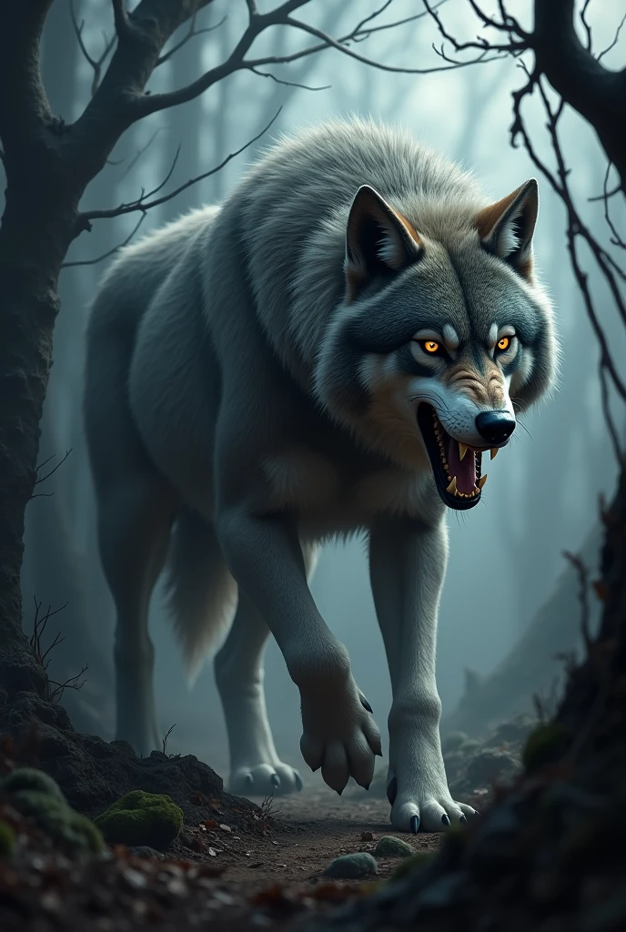 a ferocious wolf