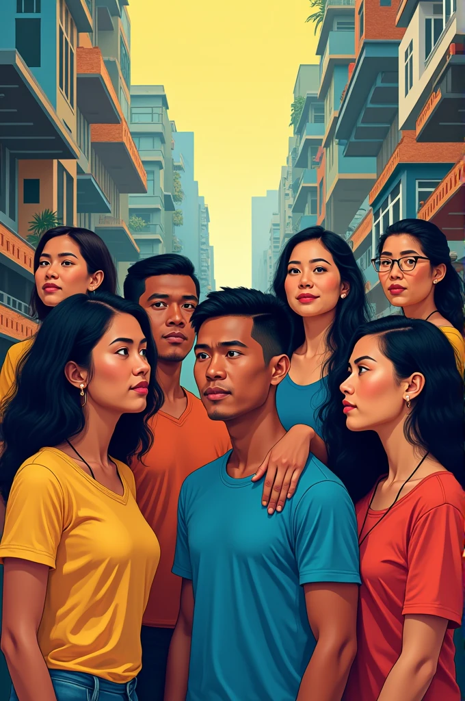 Create a poster with a theme of
"pagkakaisa sa gitna ng
pagkakaiba", iugnay ang nasabing pahayag sa sitwasyon sa pilipinas. It can be landscape or portrait.