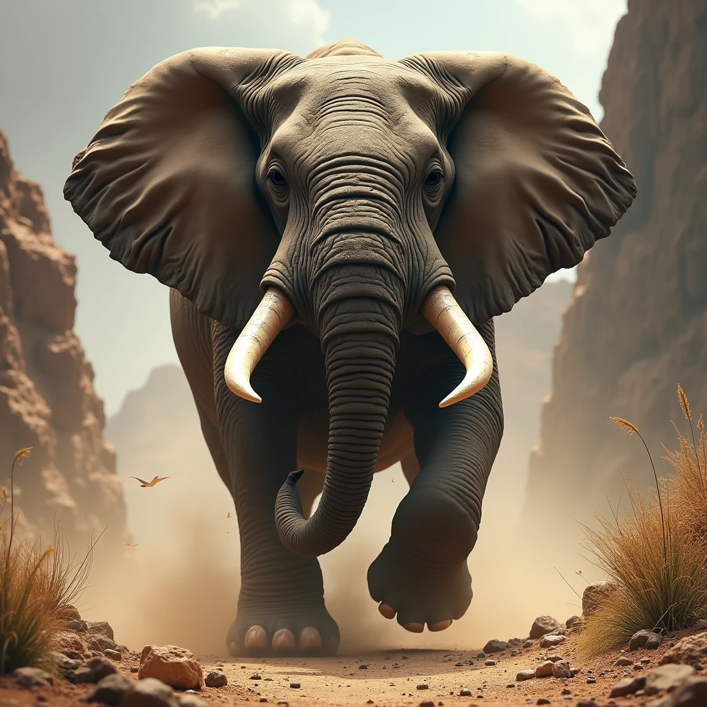 Elephant agresive