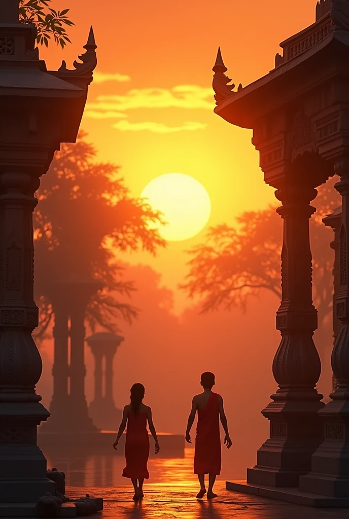 Visuals: Hindu Sunset, the sound of temple bells, and a teaser of the channel's next video