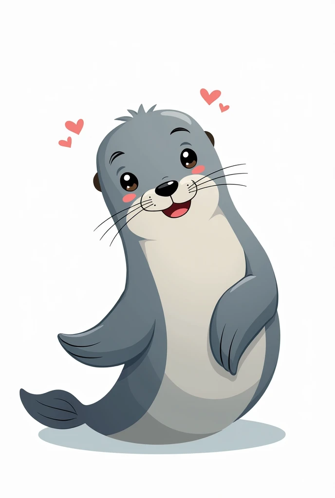 Sea lion cartoon white background