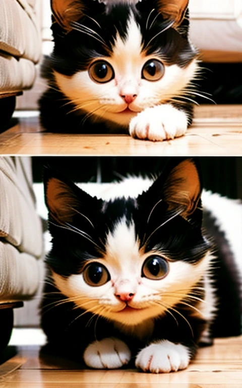 Kitten playing innocently、Too cute、Adorable、Beautiful Face、Well-formed face、kind、Amazing visuals