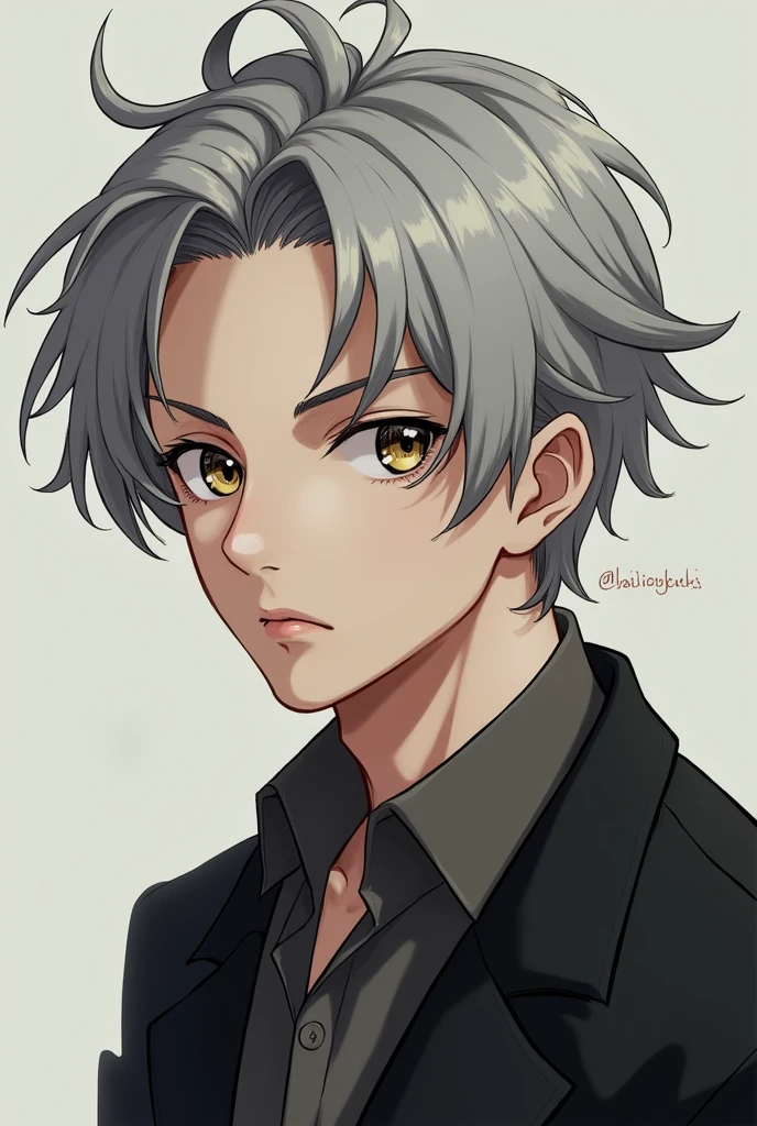 #Young Man #Gray Hair #Eye color