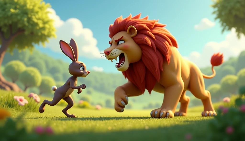  खरगोश चालाक ओर शेर ताकदवर  3D animeted ful HD 