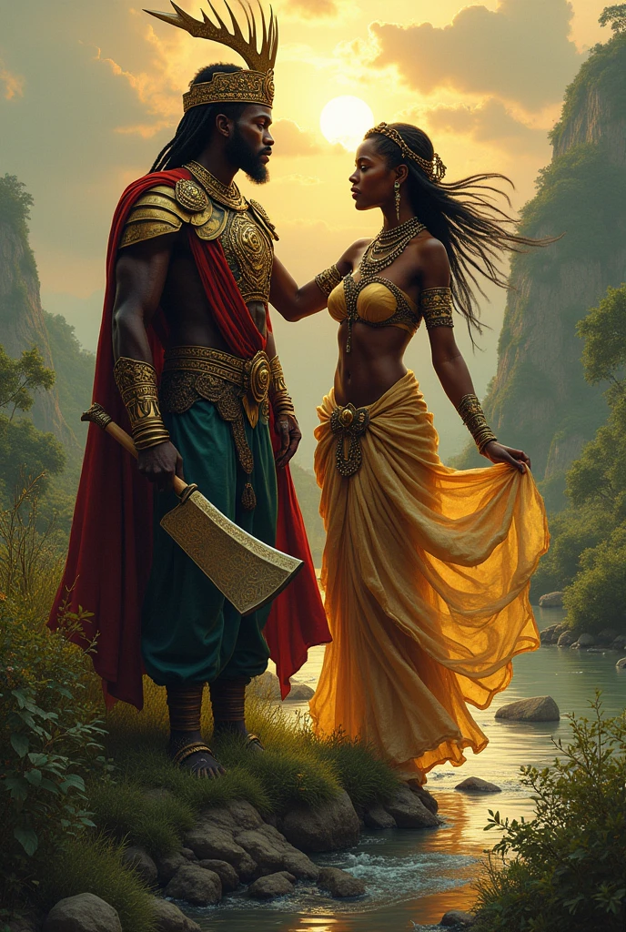 Orishas Oxum opara and Oxalufan together