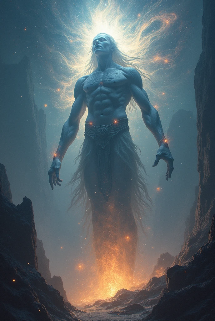 The Age of the Gods: Before Humanity The Forge of the Cosmos In a time when emptiness was absolute and matter did not yet exist, the First Gods emerged. They were beings of pure energy, capable of shaping reality with a simple thought. aos poucos, from the primordial chaos, they began to shape the universe.