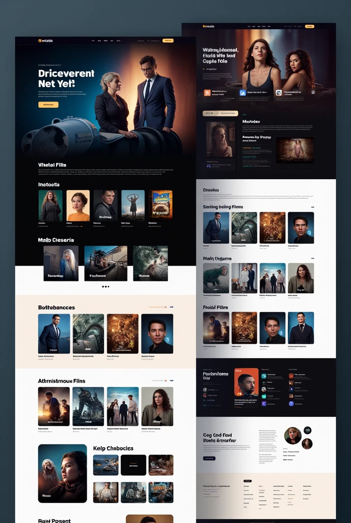 Create designs of movies watch website 
