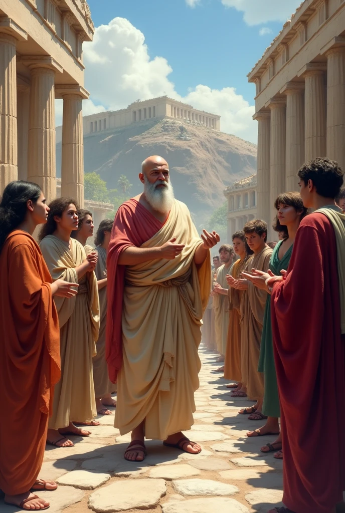 Socrates as a teacher in ancient greece