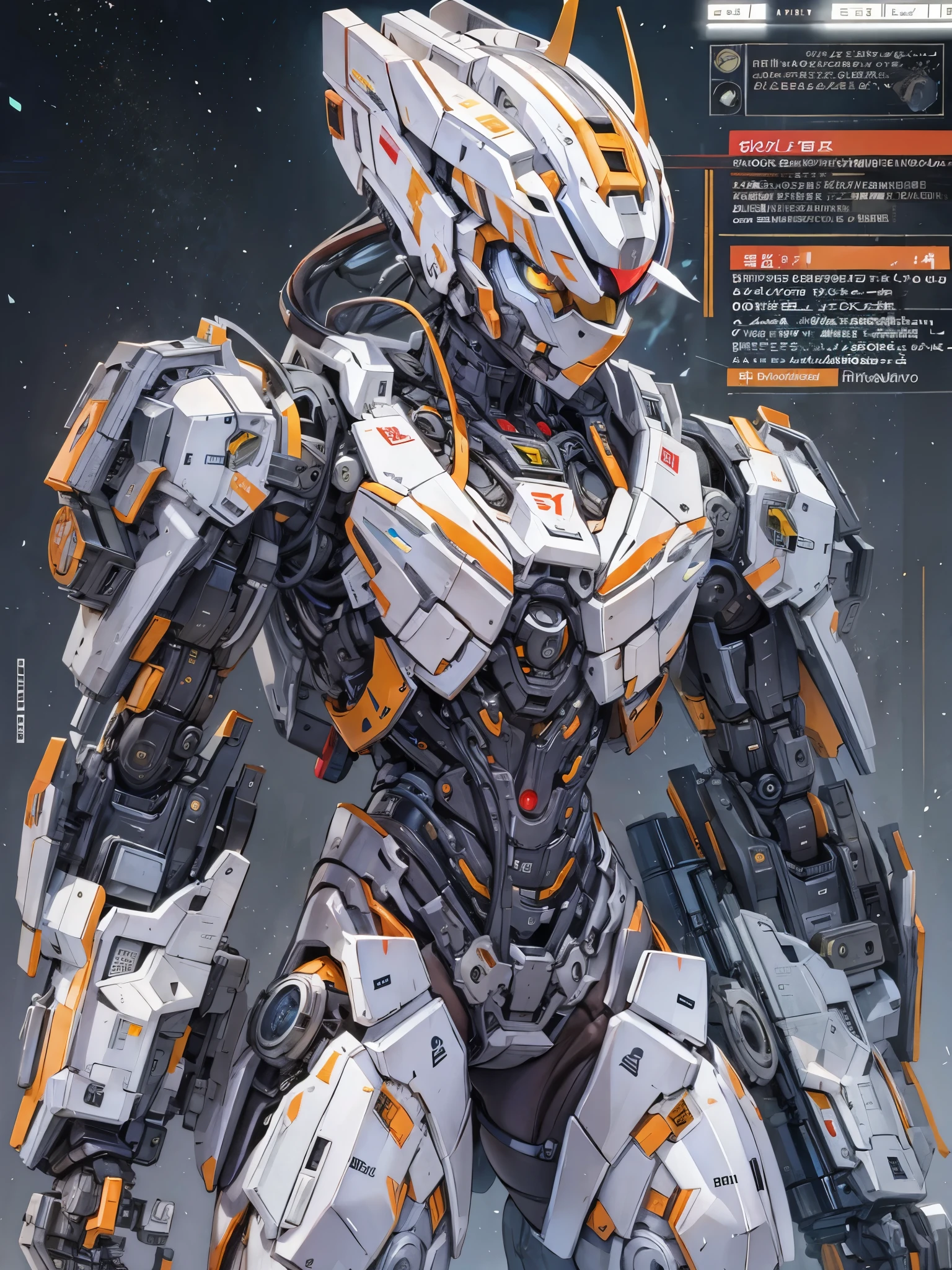 ((Highest quality)),(Ultra-high resolution),(Super detailed),(Detailed Description),((The best CG)),(masterpiece),Highly detailed art,(Art with precise detail:1.5), Female robot,Detailed mechanical body,Face masks,Mechanical Eye,Rifle of the future,