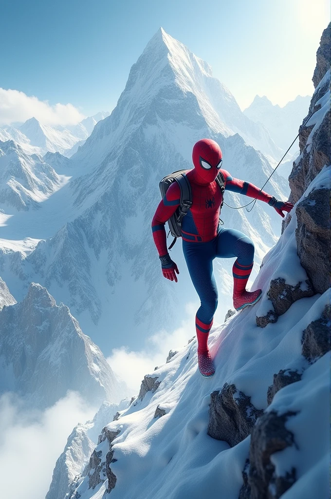 Spiderman in mount everest