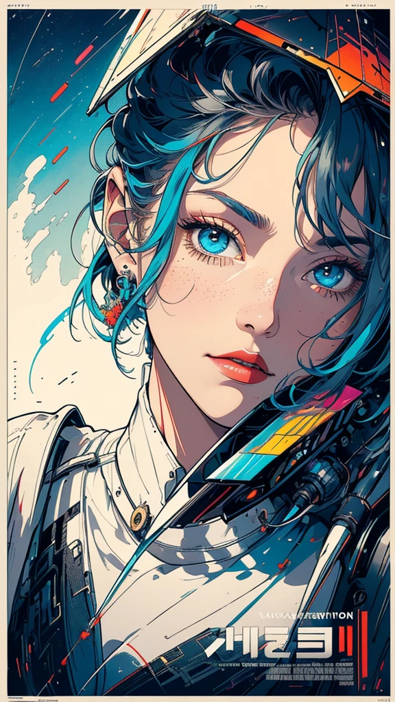 (((masterpiece, highest quality))),(((solo:1.2))),(((1girl:1.2))),32k wallpaper, very detailed, poster, vintage science fiction,(((((geometric cinematic movie poster))))), (bauhaus), shape,(((abstract))),(mid century modern),movie poster,(((((portfolio))))),(((((Close-up))))),(((((bust up))))),((((more various angle)))),(((highlight))),Vast landscape,((((heterochromia)))),(((complete. detailed face))),(((Extremely talented))),(((most complecated machine))),Colorful color scheme
