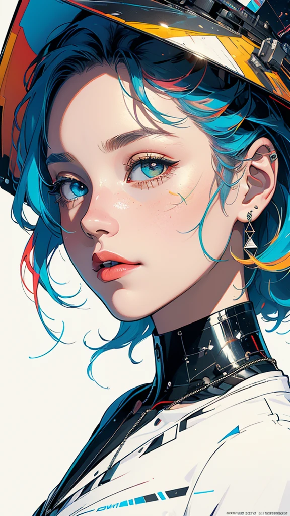 (((masterpiece, highest quality))),(((solo:1.2))),(((1girl:1.2))),32k wallpaper, very detailed, poster, vintage science fiction,(((((geometric cinematic movie poster))))), (bauhaus), shape,(((abstract))),(mid century modern),movie poster,(((((portfolio))))),(((((Close-up))))),(((((bust up))))),((((more various angle)))),(((highlight))),Vast landscape,((((heterochromia)))),(((complete. detailed face))),(((Extremely talented))),(((most complecated machine))),Colorful color scheme
