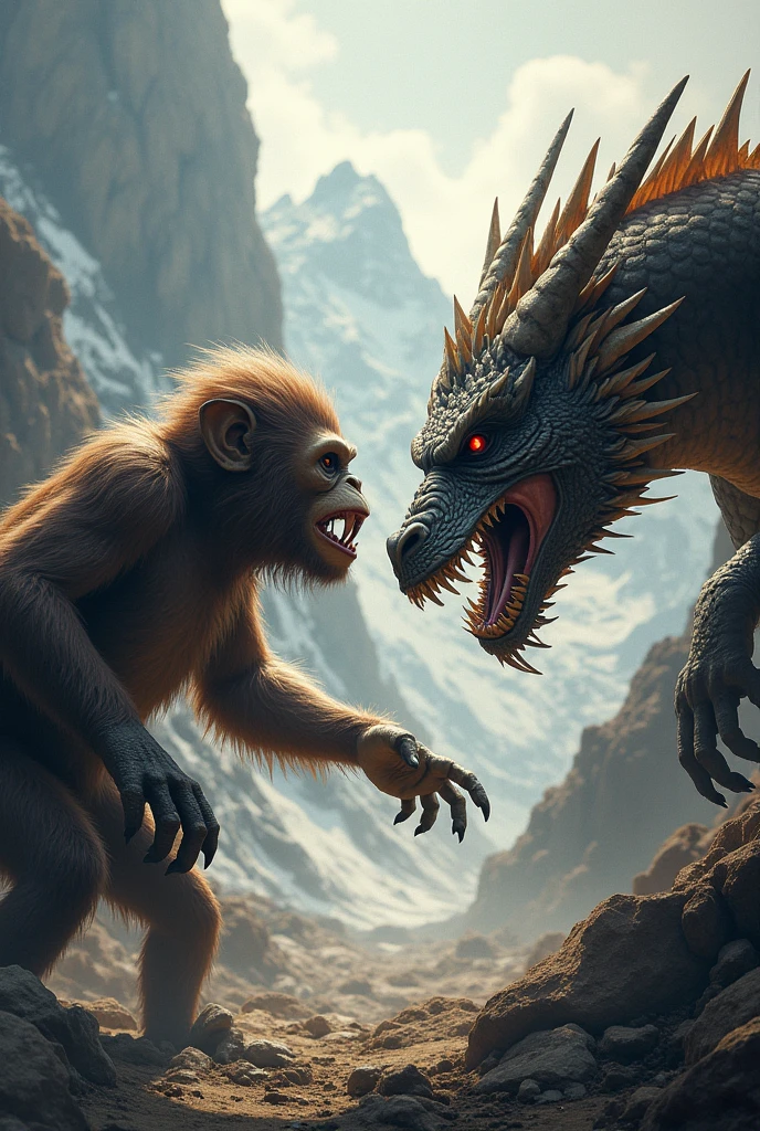 A dangerous Monkey and dregon