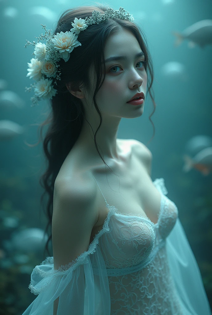 A beautiful girl as ephemeral as a deep-sea fish