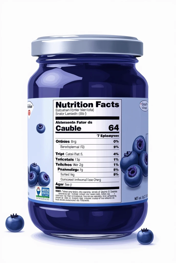 Nutrition Facts of Blueberry Jam that I can fully see