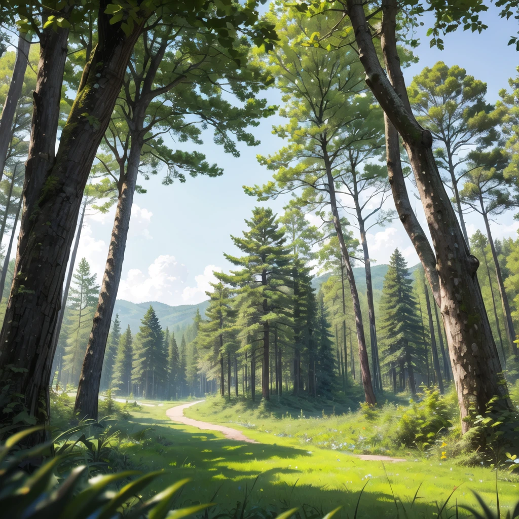 In the middle of the forest, daytime In the middle of the forest, daytime