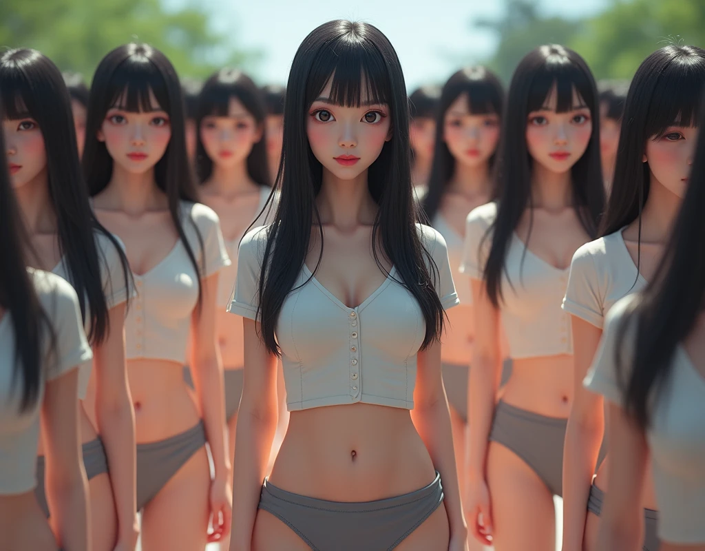 (((((Japanese Clone-girls=Myself))))), (((Super Best masterpiece Clone-girls Raw Photography Art))), (((16K, Highest quality, Ultra-high resolution, RAW Photos))), (((It&#39;s so unrealistic., With unparalleled depiction, With an unfathomable sight, An unprecedented and shocking worldview, Clone-girls: In a world of mass reproduction, Ultra-realistic))), (((Japanese Girls, Umezawa-Minami, 24yo, Small face, Thick black hair, long hair, Dark Eyes, Mature face, Cute Smile, Smiling face, A gentle gaze, (((Very pleasant look)))))), (((Very beautiful detailed girls, Accurate body structure, Accurate body movements, Very detailed body, (((Super big breasts, Large bulge of ample breasts)))))), (((Summer clothes, Short sleeve, mini skirt, hour々I can see your pants, Cleavage Emphasis, Emphasise the fullness of your breasts))), ((((((((Very detailed, Myself cloning, Depiction of splitting oneself, 1Myself girl→1,000,000,000,000,000,000,000,000,000,000Myself cloning girls)))))))), (((((((Myself clone-girlsから, Myself keeps multiplying, (Very detailed and intricate, To the exact, Perfect and consistent, (((In the same female body,With the same face, With the same hairstyle, In the same clothes, At the same height, 同じSuper big breastsである))), In a detailed depiction), 1,000,000,000,000,000,000,000,000,000,000 people))))))), (((((Myself girls only))))), (((((1,000,000,000,000,000,000,000,000,000,000Myself girls))))), (Very detailed, Super impactful depiction, The awesomeness of the massively proliferating crowd of &quot;myself&quot;), (Very detailed depiction, Clear and accurate perspective depiction, Ultra-wide field of view, wide view, Focus on the average value of the image), The shooting angle and composition should not be limited to the front, but should be viewed from above, below, left and right., I&#39;m so happy to see so many Myself crowds., I love myself, Overwhelmed with emotion, Full body movement and intertwining depictions