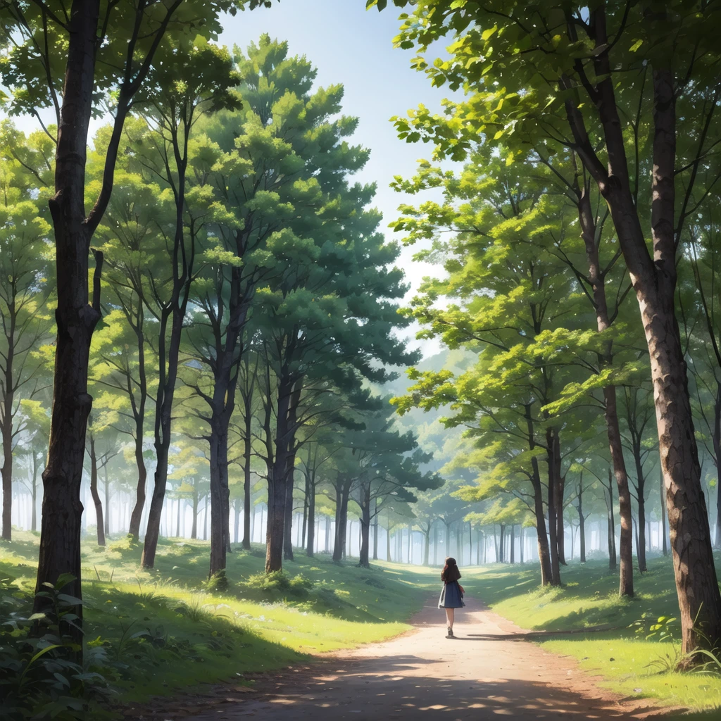 In the middle of the forest, daytime In the middle of the forest, daytime