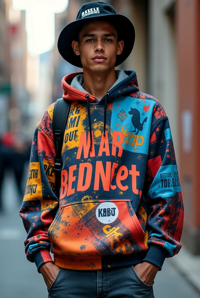 Printed with text、Sweatshirts with slogans or phrases are very popular。This type of print usually conveys a positive attitude、Humorous sentences or social/Cultural commentary,Express the wearer's personality and stance