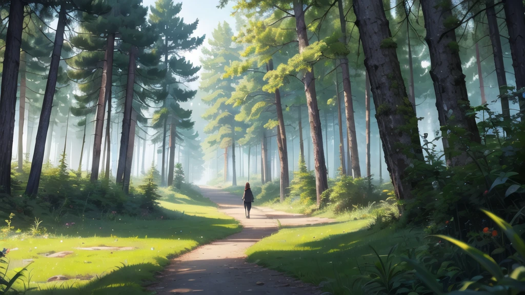 In the middle of the forest, daytime In the middle of the forest, daytime