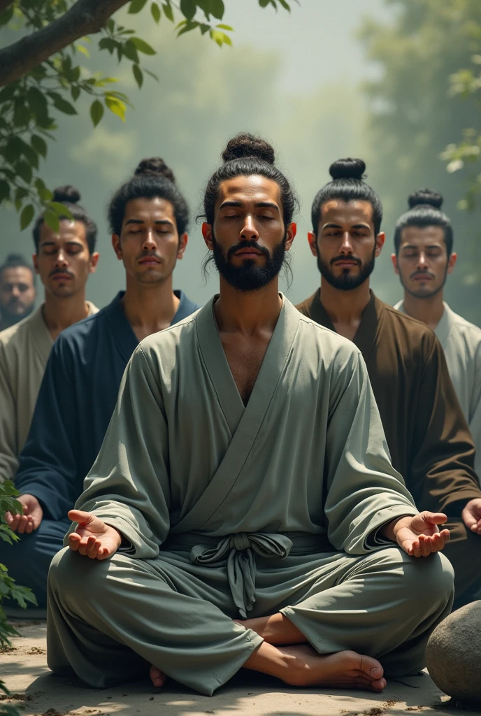 men with a good few serious and zen