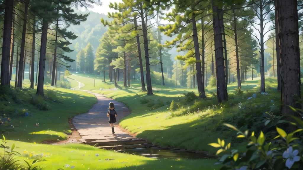 In the middle of the forest, daytime In the middle of the forest, daytime