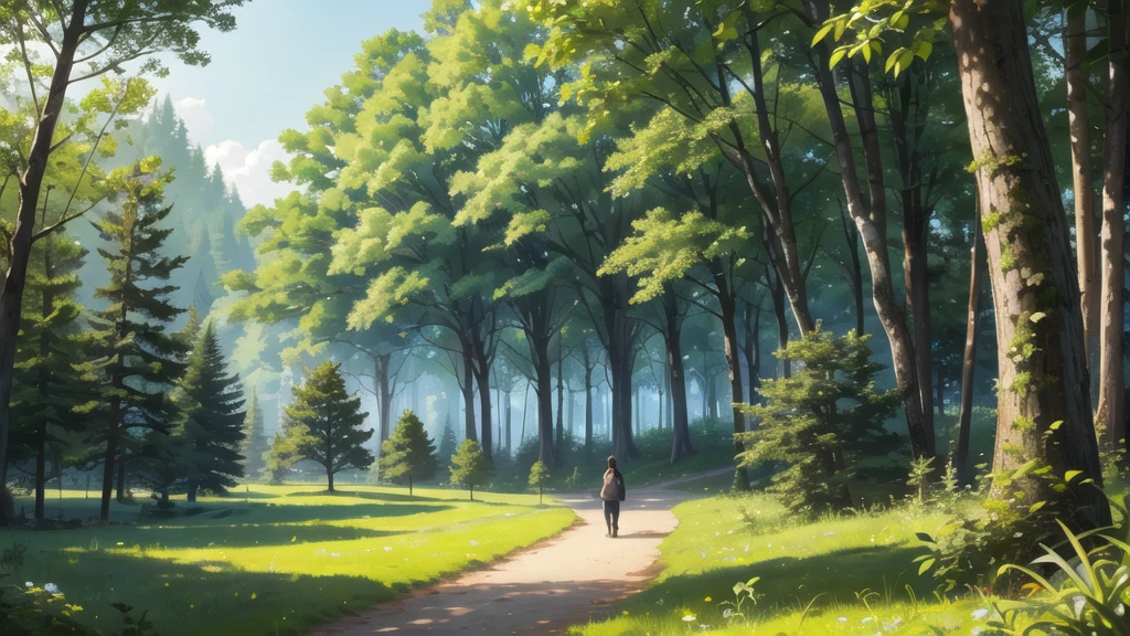 In the middle of the forest, daytime In the middle of the forest, daytime