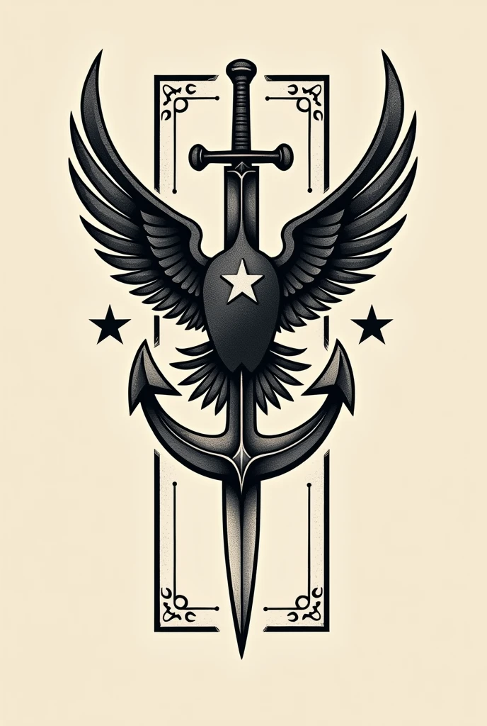 Crée un tatouage avec un style old school