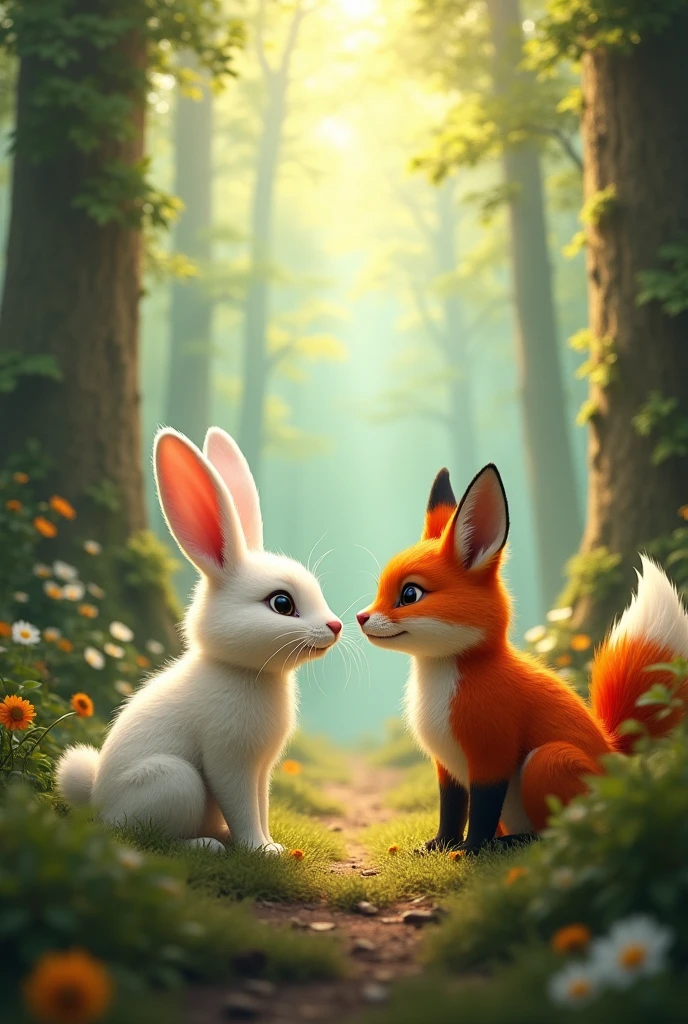 Rabbit and fox
