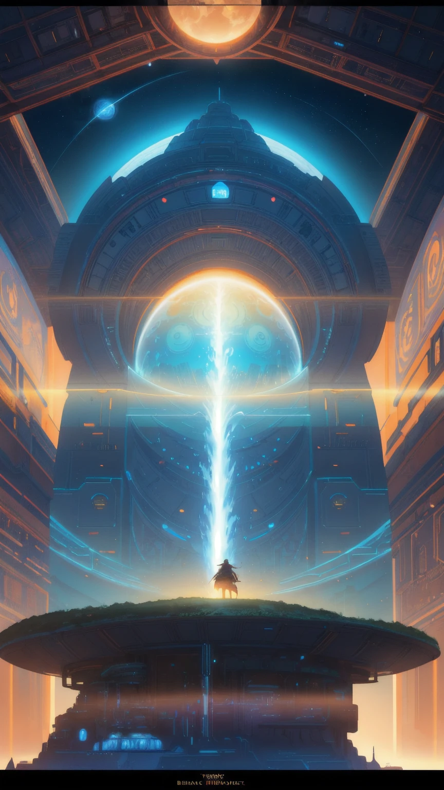 a digital painting of a giant creature beautiful girl in a space station, with brown background a massive celestial giant god, epic fantasy sci fi illustration, stunning sasquatch, old god, big titan creature in the center, beeple and tim hildebrandt, beeple masterpiece, greg beeple, fractal thunder dan mumford, beeple artwork