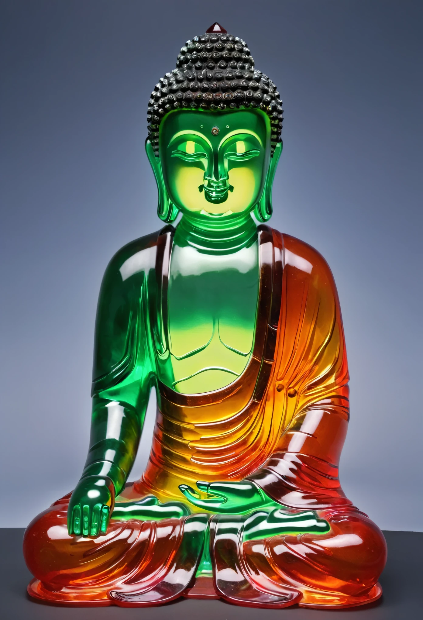 ((Glass Buddha Statue,Transparent Buddha statue:1.2)),Decorative Buddha statue,Fine Buddha statue,Highly detailed glass,Colored Glass,(Highest quality,4K,8k,High Resolution,masterpiece:1.2),Ultra fine,(Real,Photorealistic,Photorealistic:1.37),HDR,uhd,Studio Lighting,Ultra fine画,Sharp Focus,Physically Based Rendering,extremely detailed description,professional,Vibrant colors