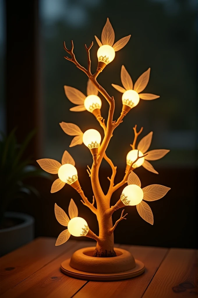 You design a lamp inspired by the fireflies features and show