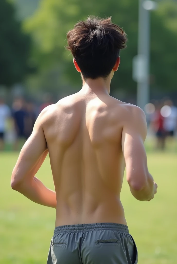 Photo Quality、A lot of cute handsome men、Mash Hair、Japanese male, 、Completely naked、Full nudity、erection、Huge penis、Highest quality、Realistic、beautiful、Running in the schoolyard、完全Completely naked、Back view、Full nudity
