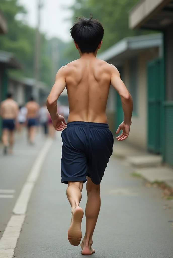 Photo Quality、A lot of cute handsome men、Mash Hair、Japanese male, 、Completely naked、Full nudity、erection、Huge penis、Highest quality、Realistic、beautiful、Running in the schoolyard、完全Completely naked、Back view、Full nudity