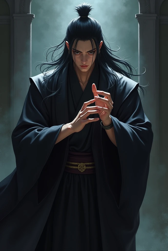 Toji fushiguro hands up left hand touch right hand
