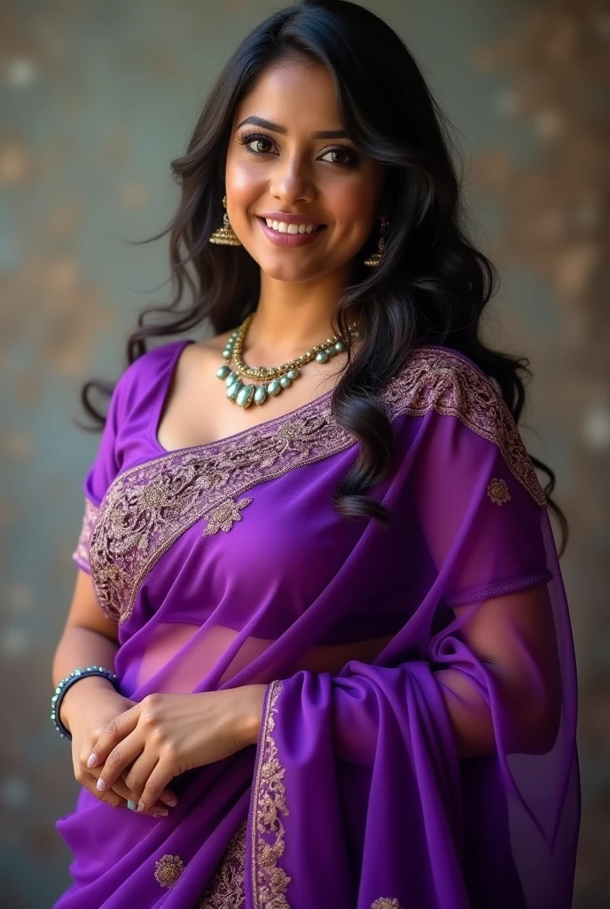 Buatyful gujrati big boobs girl in purpale saree