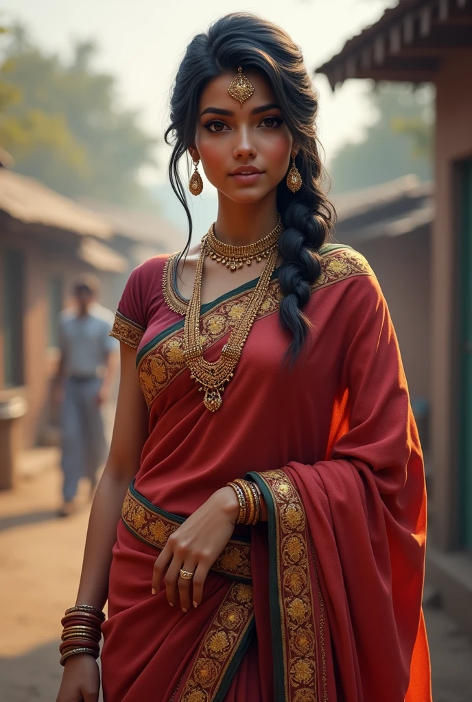 BGMI character wearing Indian saree 