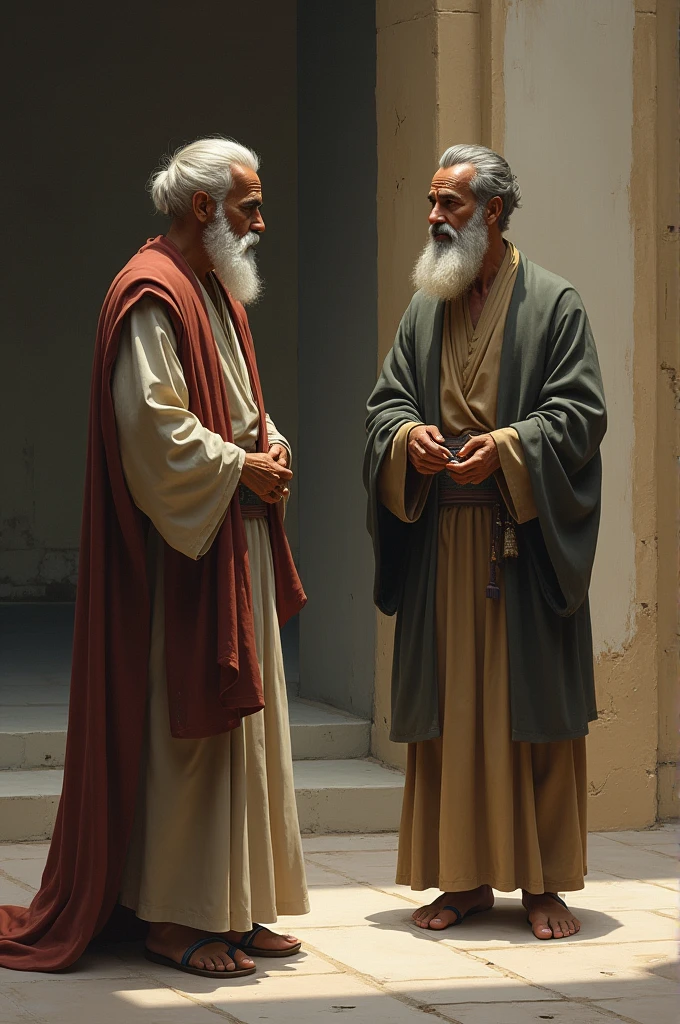 Alim Sahib, still calm, responds with wisdom, suggesting that the educated man doesn’t expose the valuables in his bag for fear of them being stolen. The educated man looks thoughtful, perhaps beginning to understand the parallel that Alim Sahib is drawing.