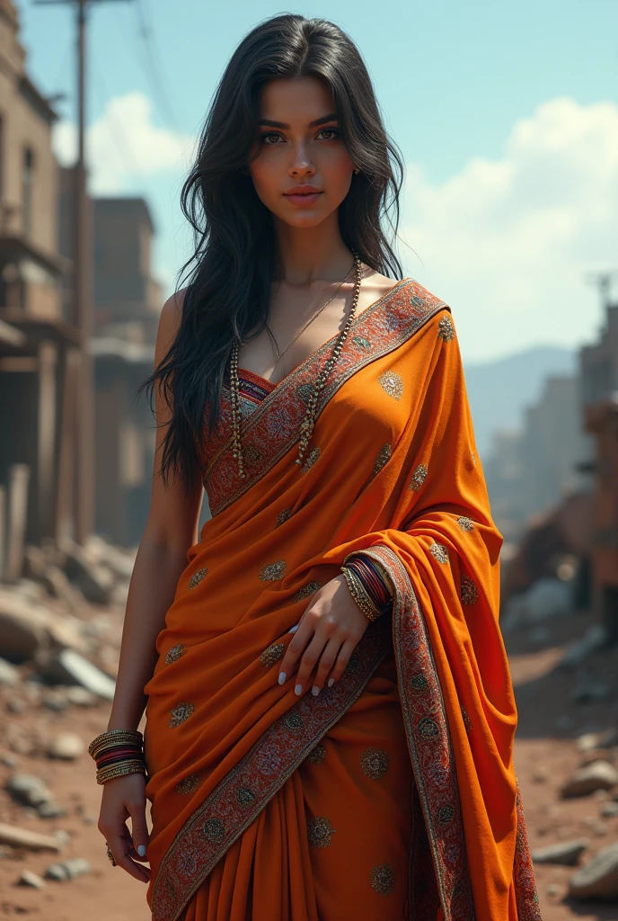 Pubg character wearing Indian saree 