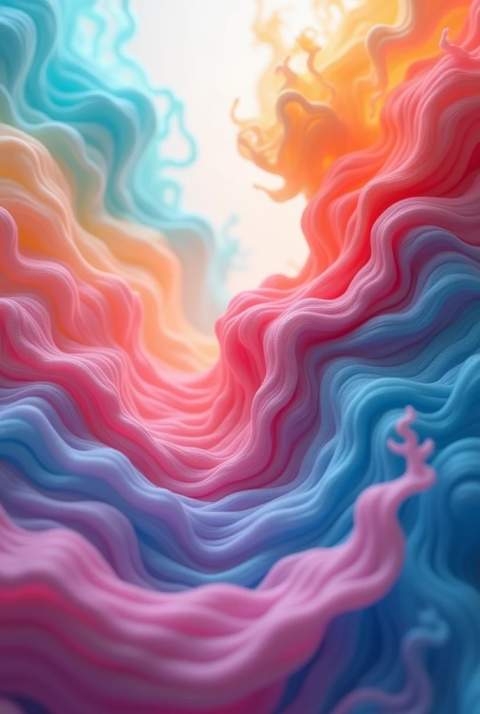 Stream of colors floating as if it were the air with multiple colors