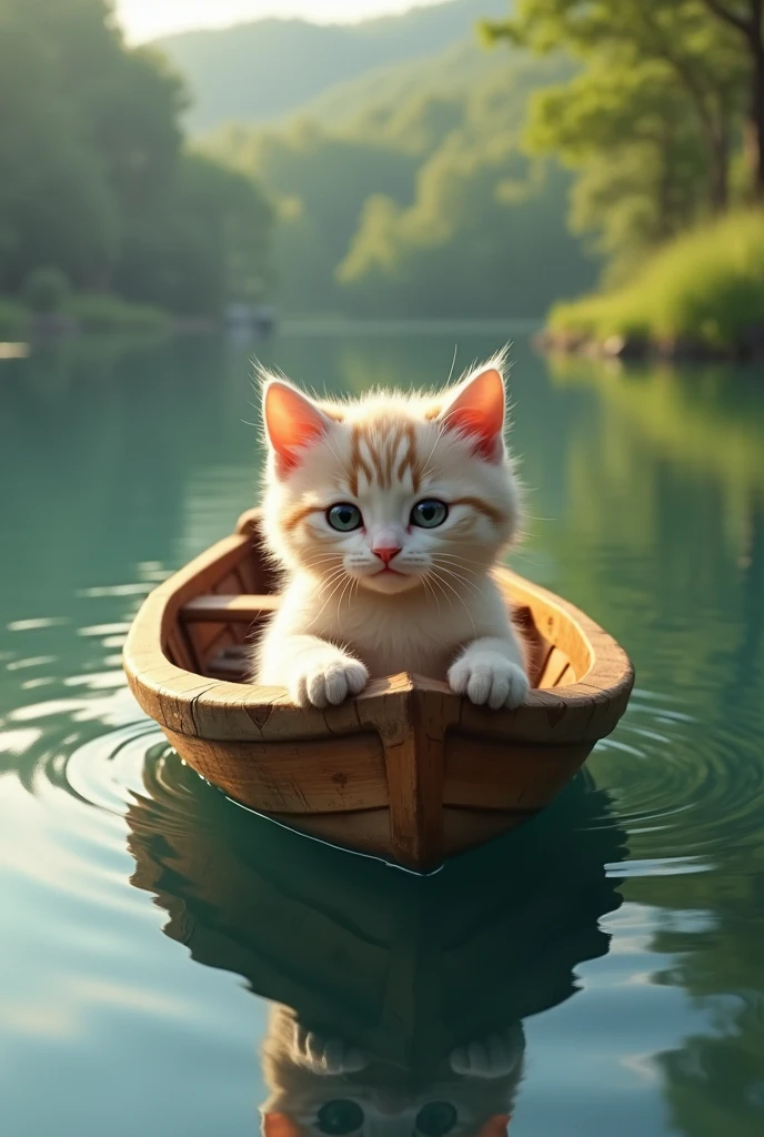 PICTURE OF A CAT LEARNING TO SWIM THE CRAFT