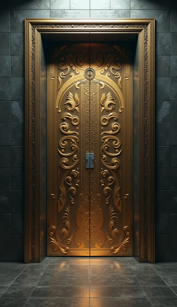 The door was made of an unknown metal, as if it were of extraterrestrial origin.