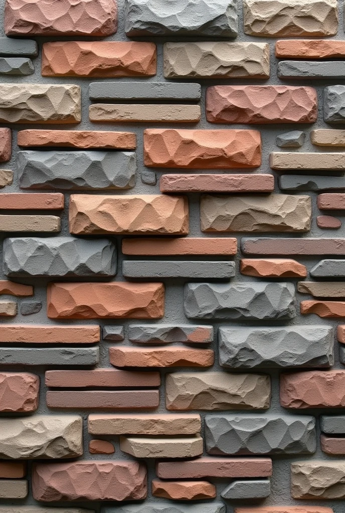 Plastic made interlocking brick which don't look plastic totally and only one piece of the brick make